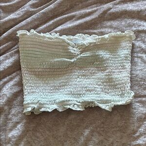 White Smocked Tube Top